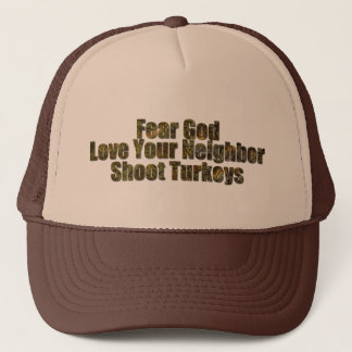Boné Fear God, Lover Your Neighbor, Shoot Turkeys