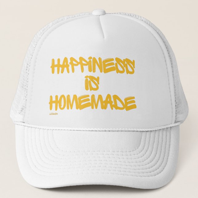 Boné FELICIDADE É A citação inspiradora do HOMEMADE (Frente)