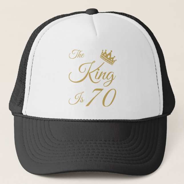Boné Feliz 70 de Aniversário Para Homens (Frente)