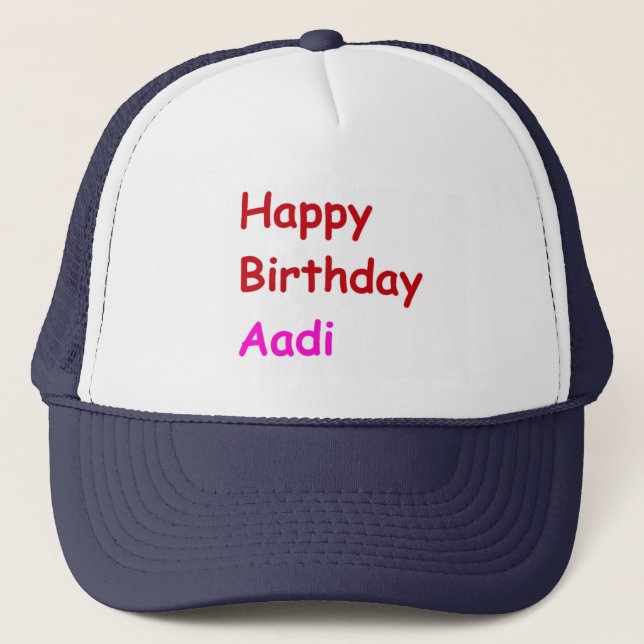 Boné Feliz aniversário Aadi (Frente)