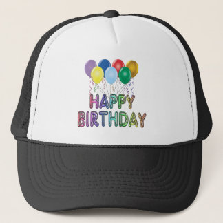 Boné Feliz aniversario com o chapéu do aniversário do