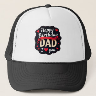 Boné Feliz aniversário Dia dos pais-eu amo você papai