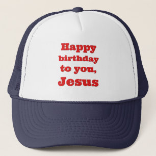 Boné Feliz aniversário, Jesus, presente de Natal