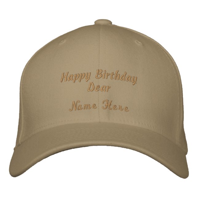 Boné Feliz Aniversário Querido Nome Impresso Aqui Flexf (Frente)
