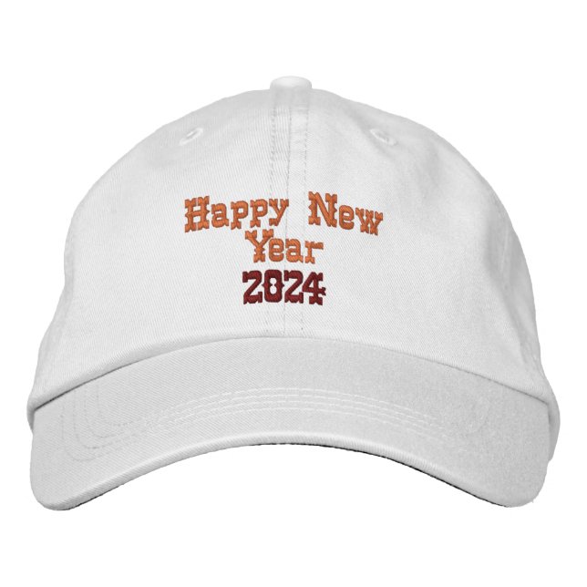 Boné Feliz ano novo 2024 Elegante Super Star-Hat (Frente)