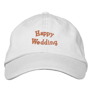 Boné Feliz Casamento Charmoso Cabelo Elegante Casal Cap