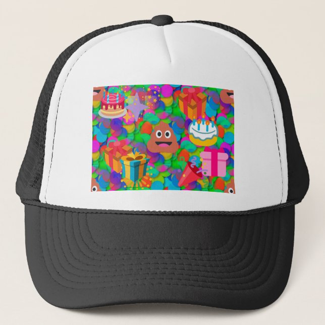 Boné feliz cocô de aniversário emoji (Frente)