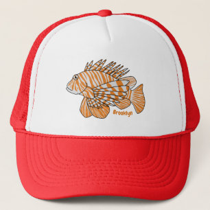 Boné Feliz desenho animado de lionfish