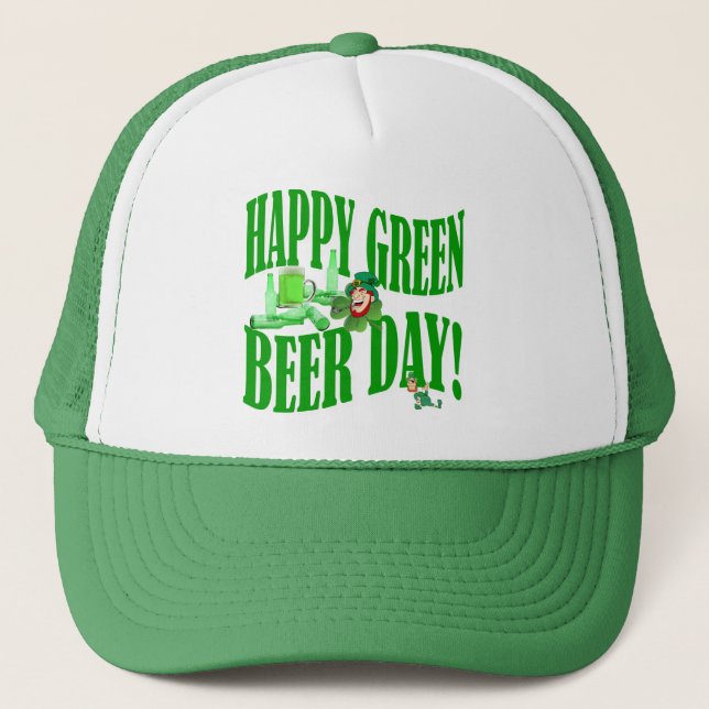 Boné Feliz dia da cerveja verde (Frente)