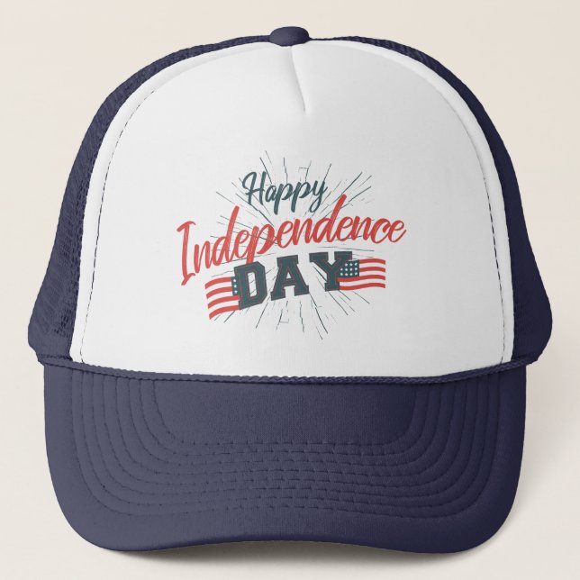 Boné Feliz Dia da Independência - Presente de 4 de Julh (Frente)
