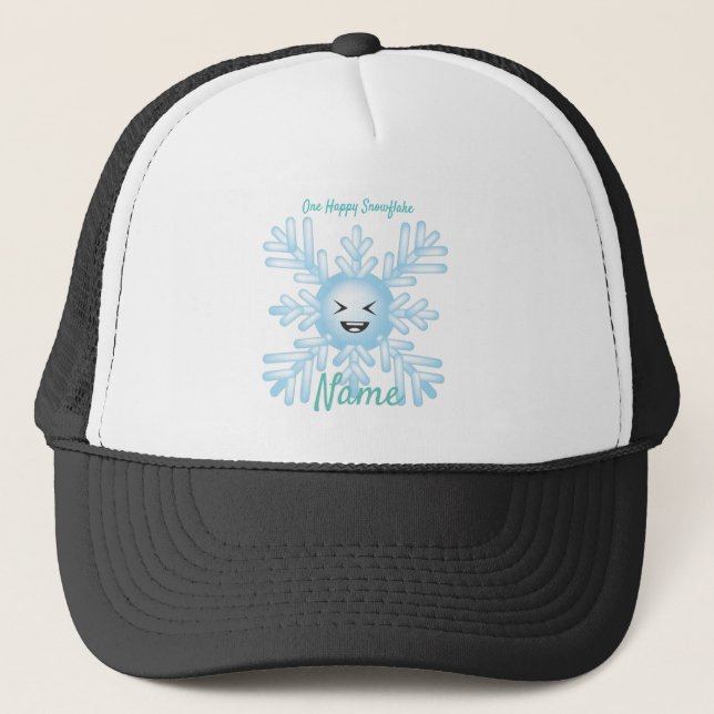 Boné Feliz Floco de Neve Emoticon Thunder_Cove (Frente)