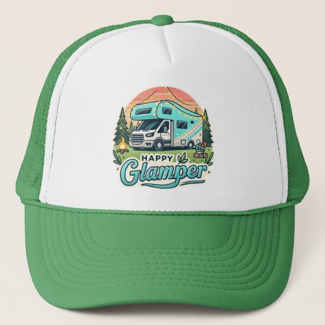 Boné Feliz Glamper RV Adventure Hat (Frente)