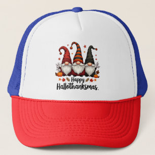 Boné Feliz Hallothanksmas Halloween Xmas Gnomos