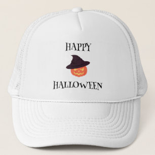 Boné Feliz Halloween Pumpkin Trucker Hat - Orange Jack