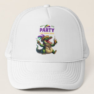 Boné Feliz Mardi Gras Alligator