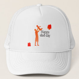 Boné Feliz Mug do Pai - Padre e Criança Silhouette - Pr