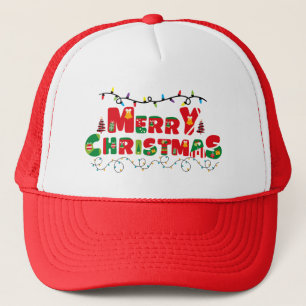 Boné Feliz Natal: Alegria Iluminada na Tipografia