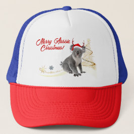 Boné Feliz Natal Australiano Urso Koala 