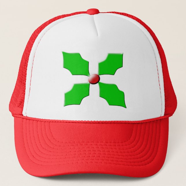 Boné Feliz Natal Festivo Holly Trucker Hat (Frente)
