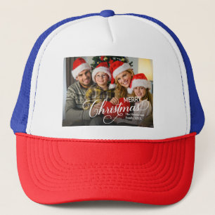 Boné Feliz Natal Foto Personalizada Simples
