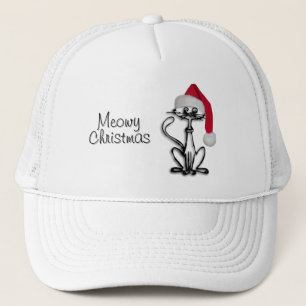 Boné Feliz Natal Gatinho Gato Chapéu