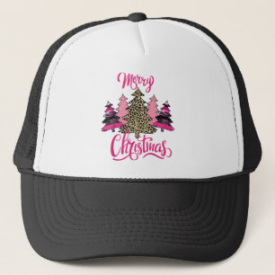 Boné Feliz Natal Mulheres Meninas Rosa Pink Natal