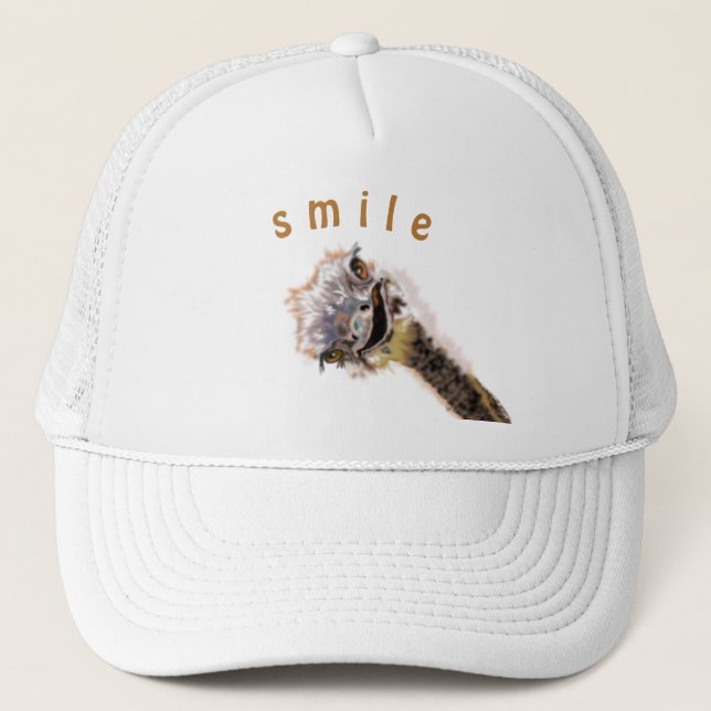 Boné Feliz Ostrich Trucker Hat - Sorria (Frente)