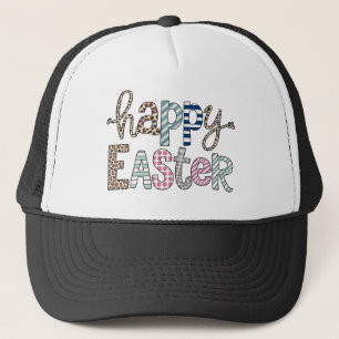Boné Feliz Páscoa Coelhinho Floral Fofo Primavera Leopa