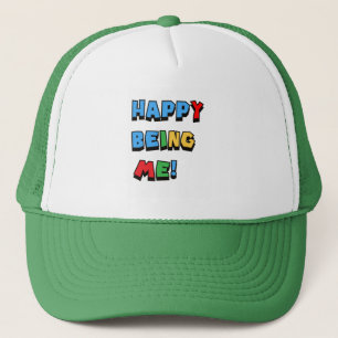 Boné Feliz ser o chapéu de caminhoneiro de mim