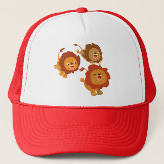 Boné Feliz Trio de Bons Leões de Cartoon