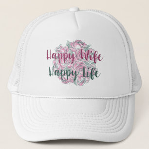 Boné Feliz vida feliz da esposa