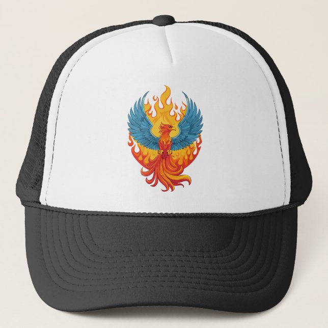 Boné Fênix mitológica fantástica brilhante (Frente)