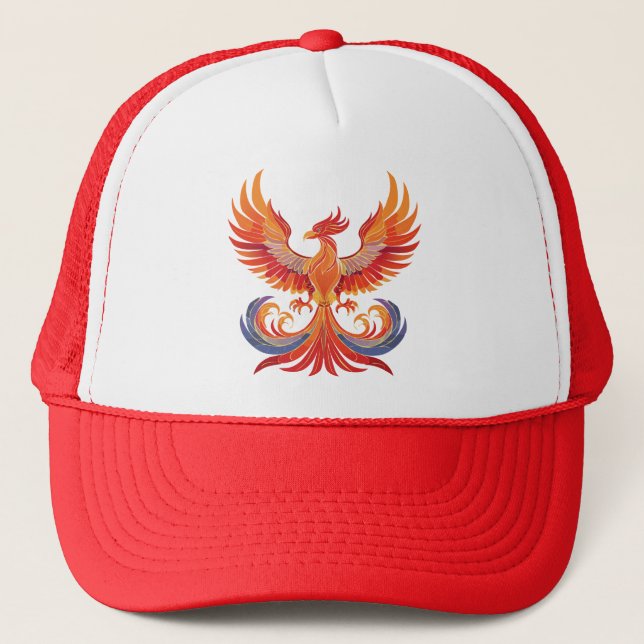 Boné Fênix mitológica fantástica brilhante (Frente)