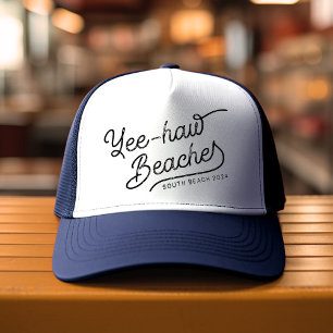 Boné Férias Personalizadas de Yee-haw Beaches