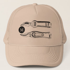 Boné Ferramentas de jardinagem VINTAGE Impressoras Mono