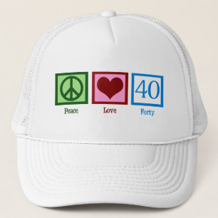 Boné Festa aniversário de 40 anos de Paz e Amor