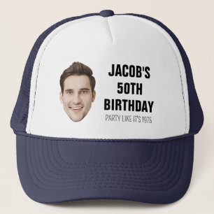 Boné Festa de aniversário de Foto Personalizada 30 de 4