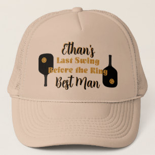 Boné Festa de Despedida de Solteiro de Pickleball Preto