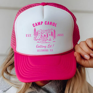 Boné Festa de Solteira Personalizada Acampamento Cabine