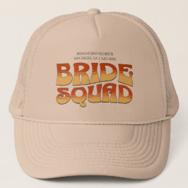 Boné Festa de solteira Vintage Bride Squad Bridesmaid