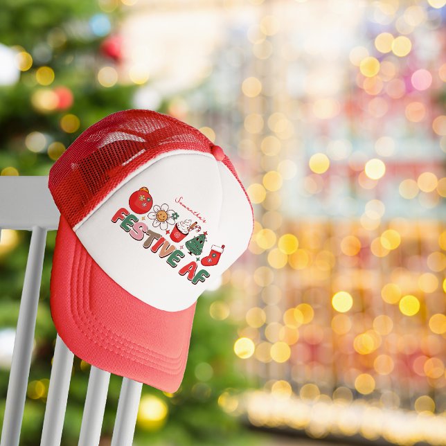 Boné Festivo AF | Engraçado Chapéu de Natal (Criador carregado)