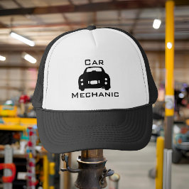 Boné Figarations Black Figaro Car Mechanic Trucker Hat