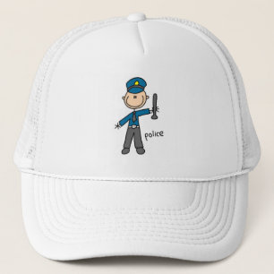 Boné Figura de Palito de Oficial de Polícia
