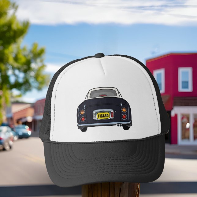 Boné Figuras Black Figaro Car Trucker Hat (Perfect trucker hat for the  Figaro Driver. Add your name or initials)