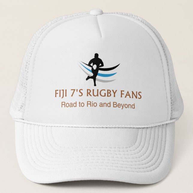 Boné Fiji 7 fãs do rugby a Rio - chapéu do camionista (Frente)
