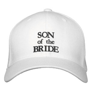 Boné Filho da noiva do casamento elegante branco preto