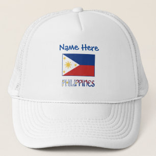 Boné Filipinas e Bandeira Filipina Personalizadas
