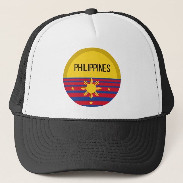 Boné Filipinas Ideias Design bonitas — Padrão Sunset (Frente)