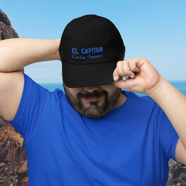 Boné Fios Azul Royal El Capitan Pescaria (Royal Blue Threads El Capitan Fishing Embroidered Baseball Cap)