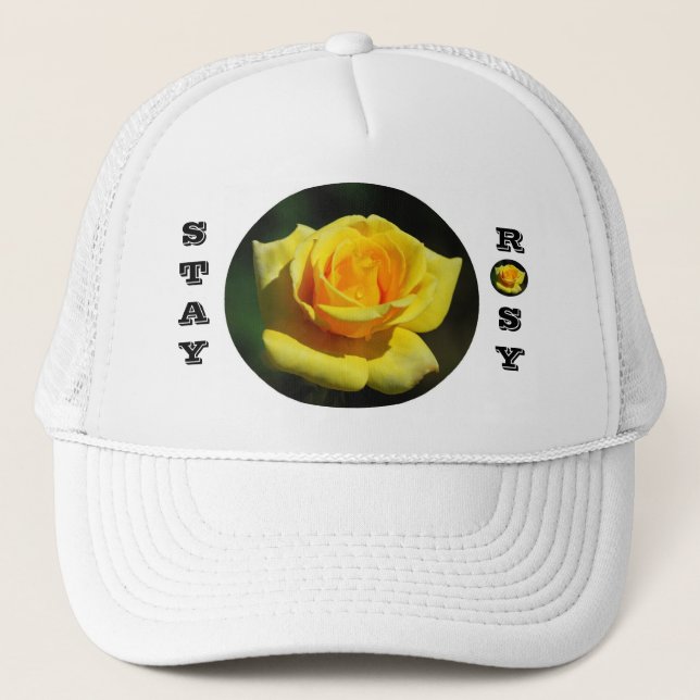 Boné Fique Rosado Amarelo Rose Hat (Frente)